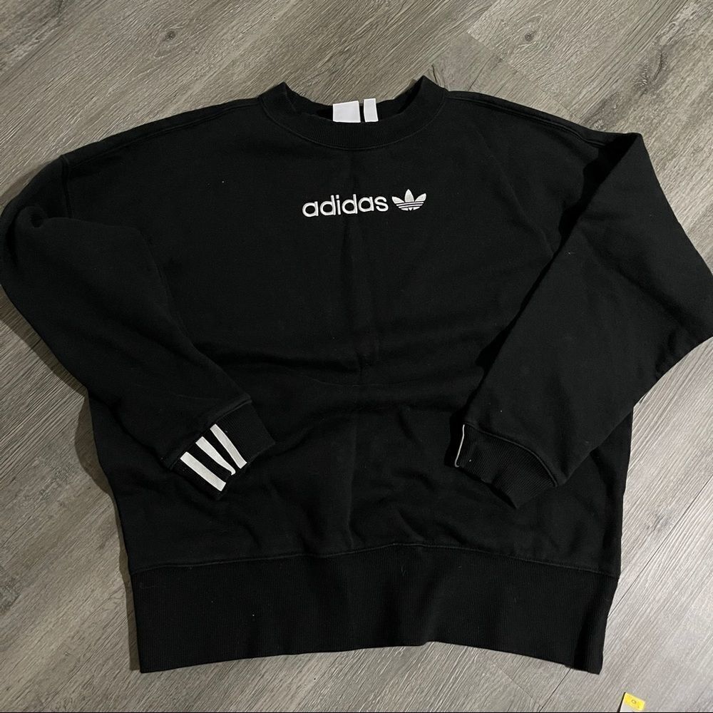 ADIDAS ORIGINALS Coeeze Fleece Sweatshirt In Black - Size S - Picture 13 of 15